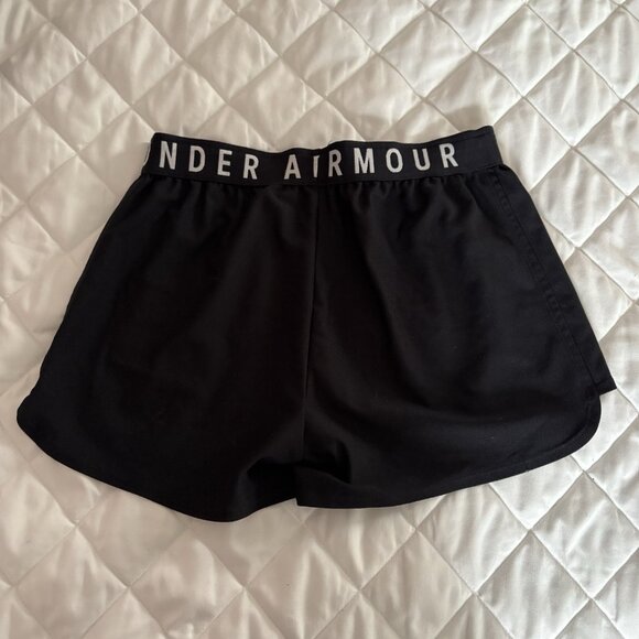 Under Armour Womens Size Small Black Elastic Waist Play Up Shorts Running Loose - Picture 7 of 7